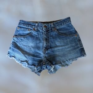 Levi's Denim Distressed Shorts